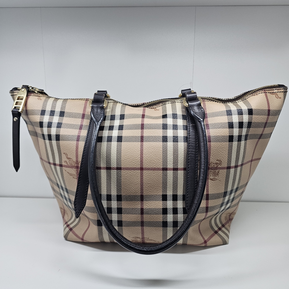 Burberry Salisbury Haymarket Coated Canvas Tote